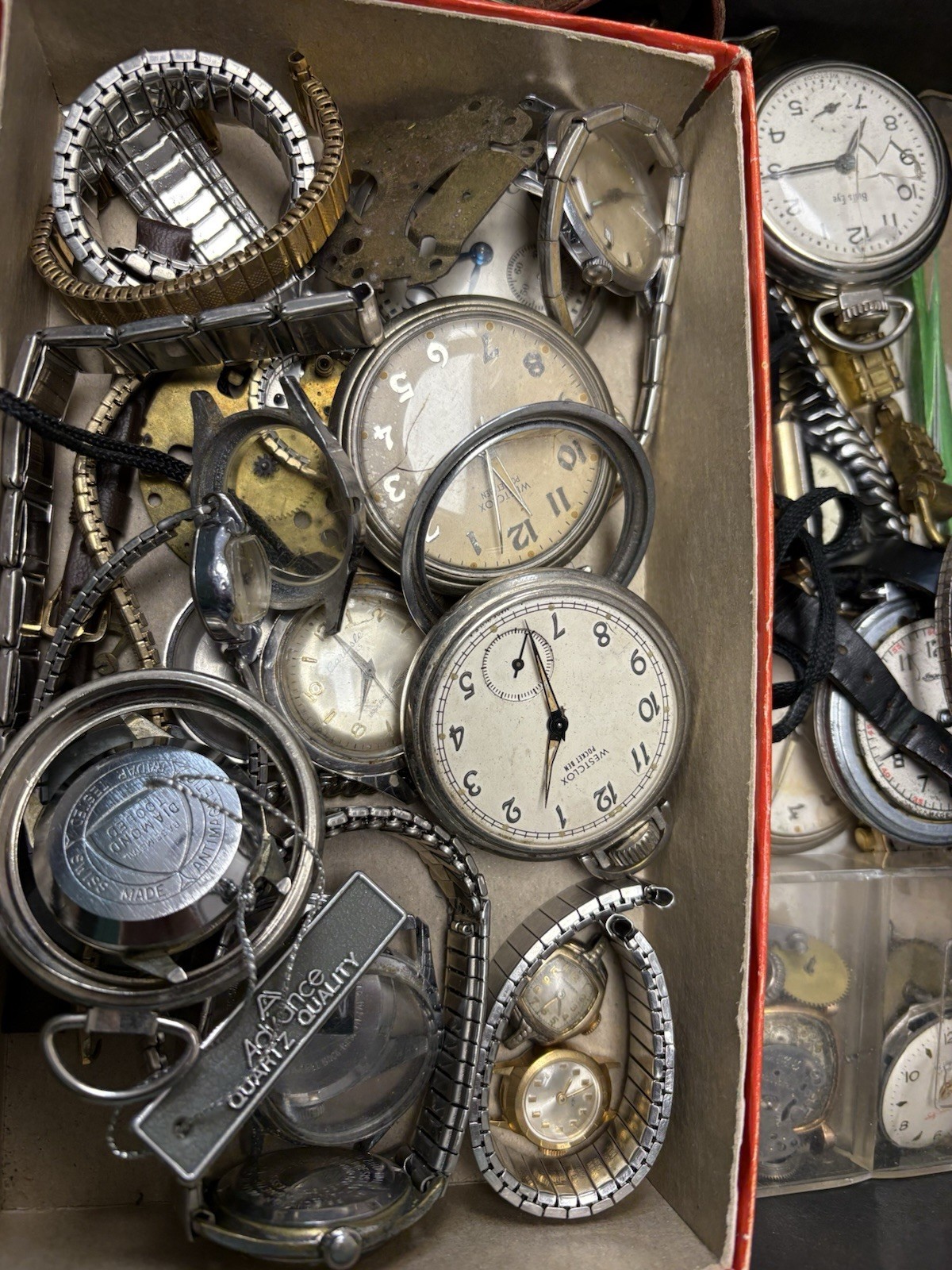 Huge Vintage Men’s Cufflink Pocket Watch & Jewelry etc Lot over 150 PC LOT