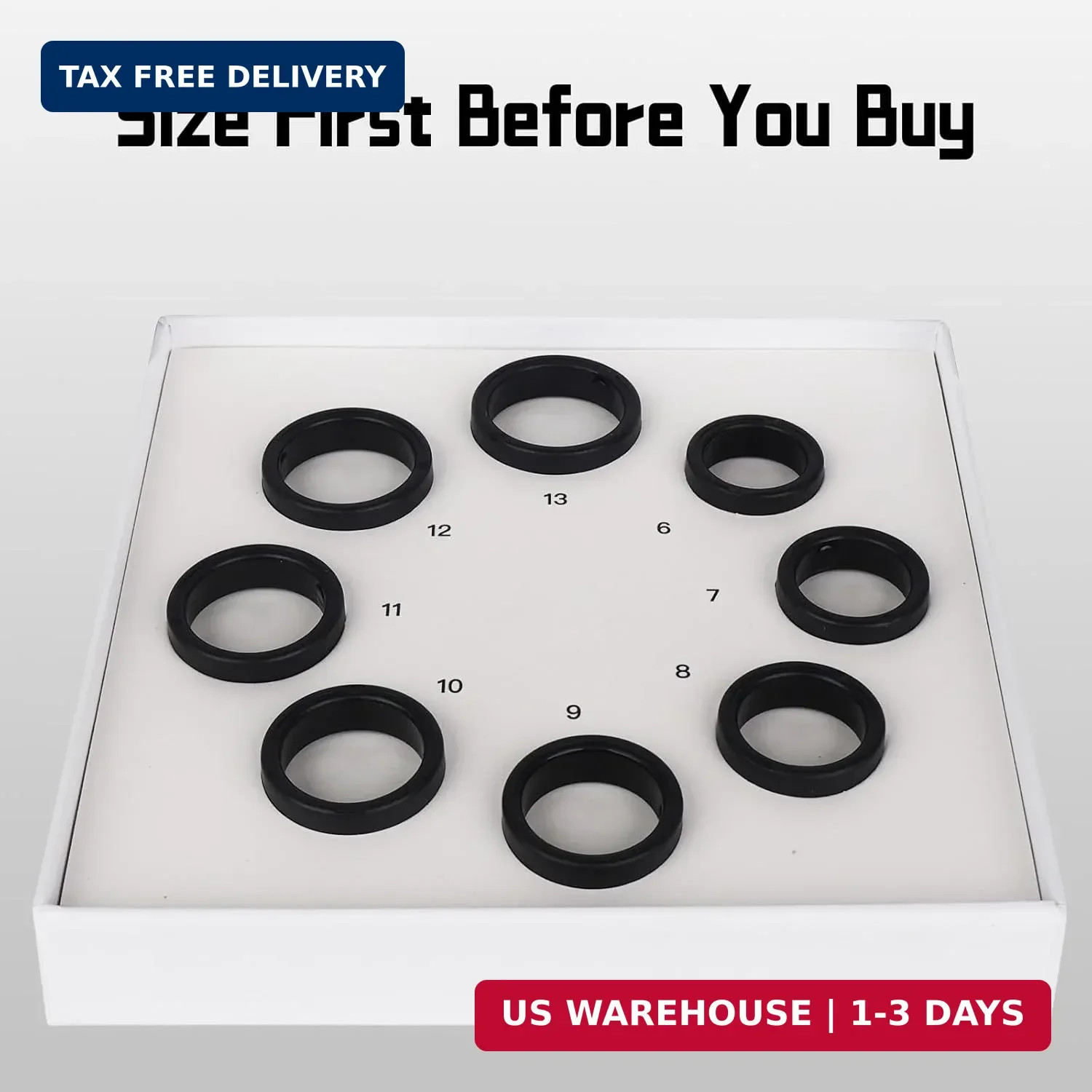 Smart Ring Sizing Kit – 8 Sizes (6-13) for Men & Women – Accurate Measurement To