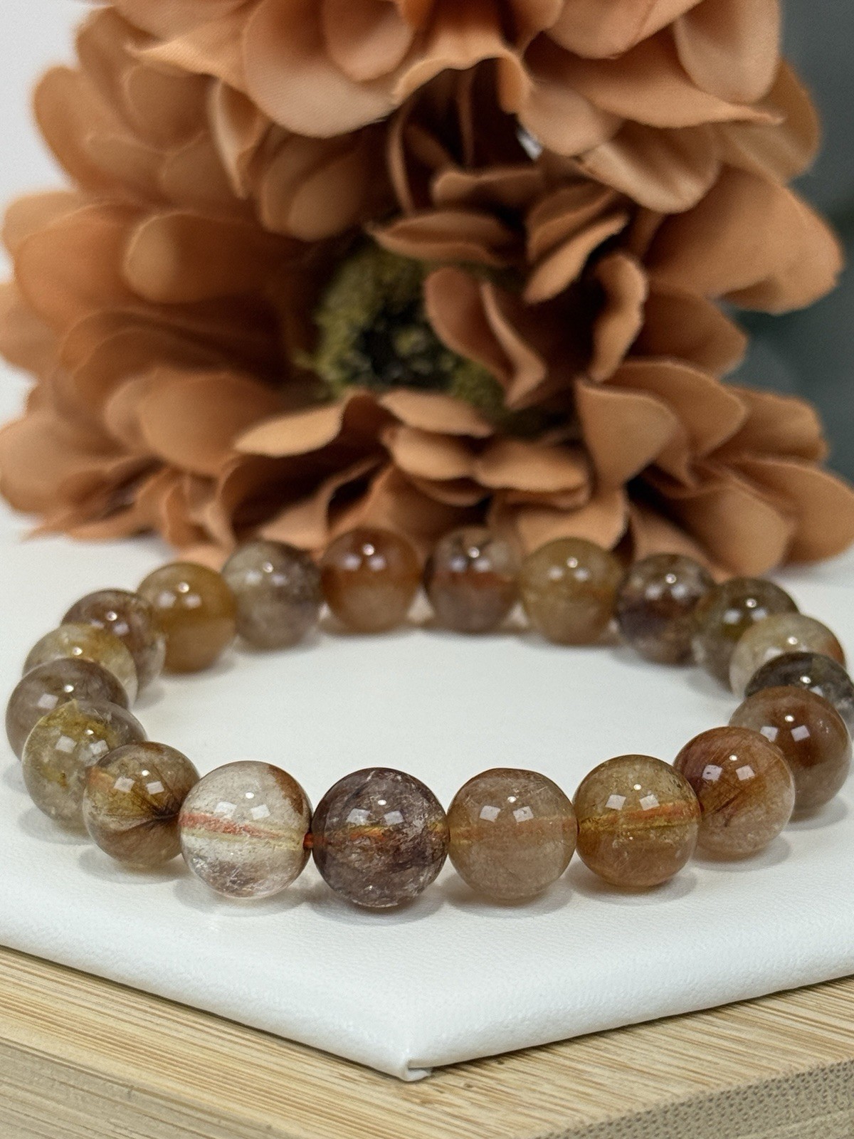Mixed Rutilated Bead Bracelet 10.2MM