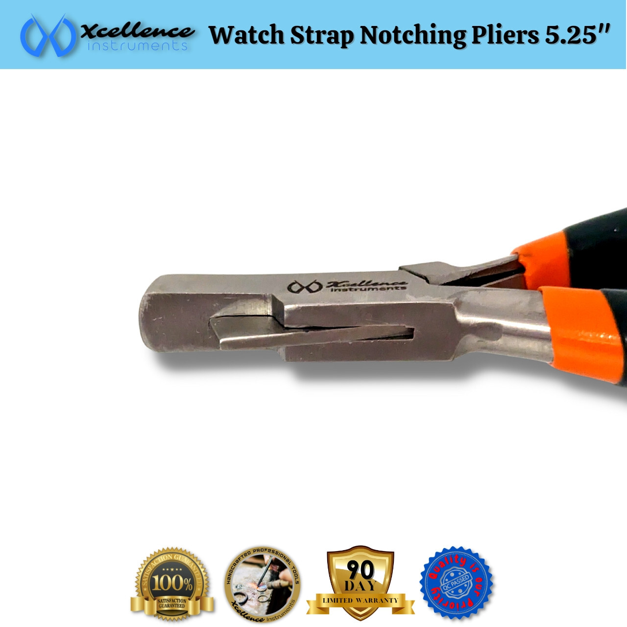 Xcellence Leather & Rubber Watch Strap Notching Pliers Repair Tools 5.25″ Green