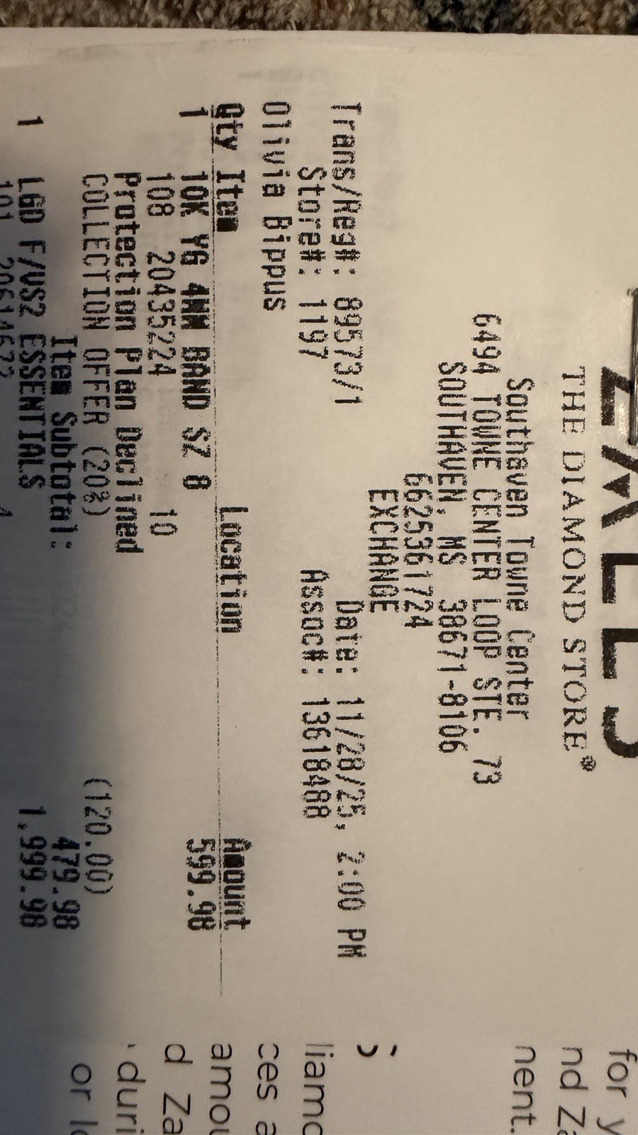 Zales 10K Yellow Gold 4mm Band