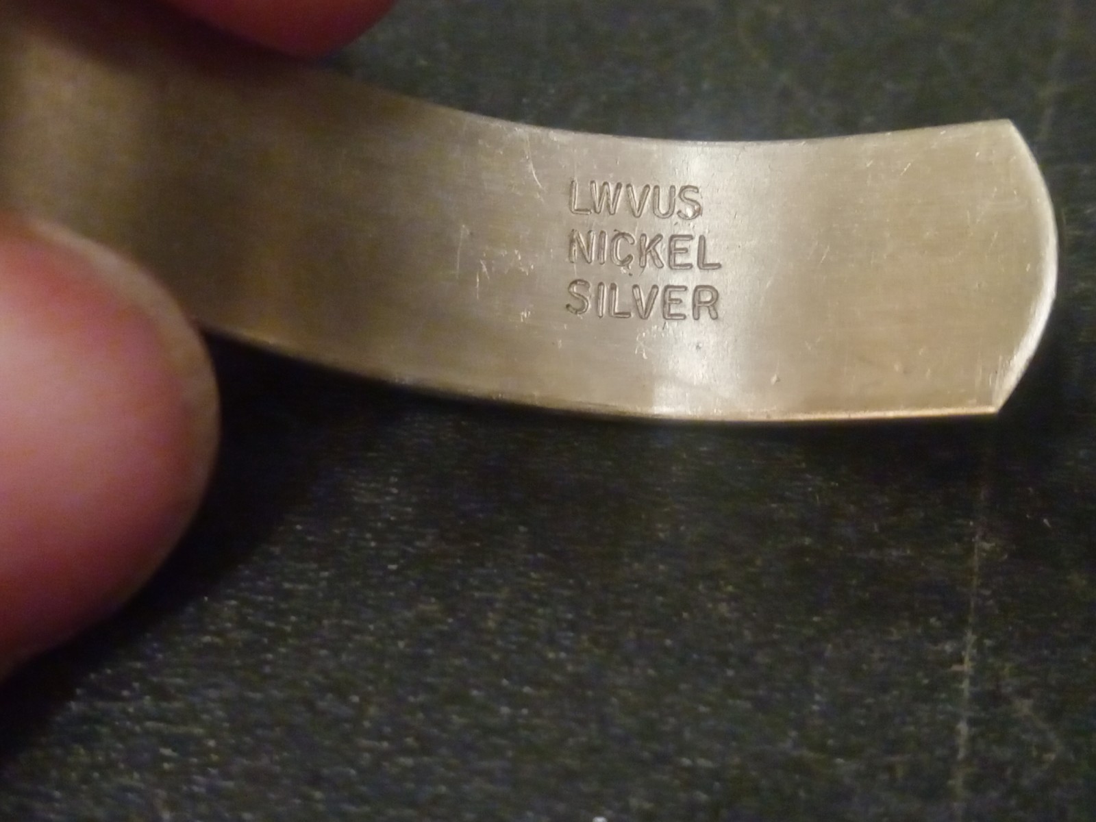 ERA Nickle Silver Cuff Bracelet LWVUS 1970s League Of Women Voters United States