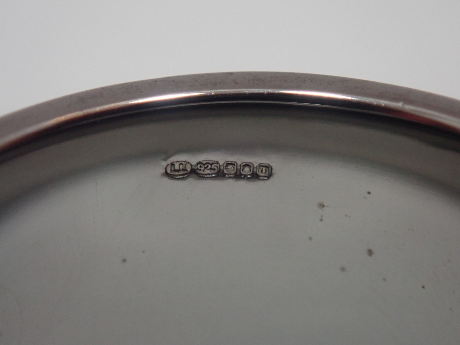LINKS OF LONDON 925 STERLING SILVER 2012 UNION JACK RUTHENIUM RING R SZ 8