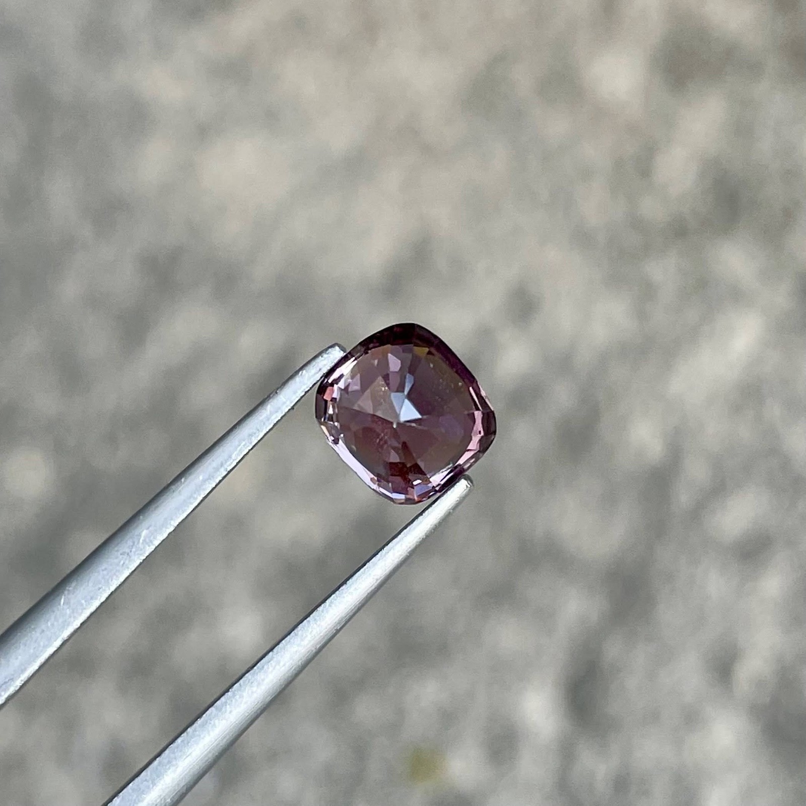 1.52 Carats Natural Purplish Pink Spinel Cushion Cut From Burma