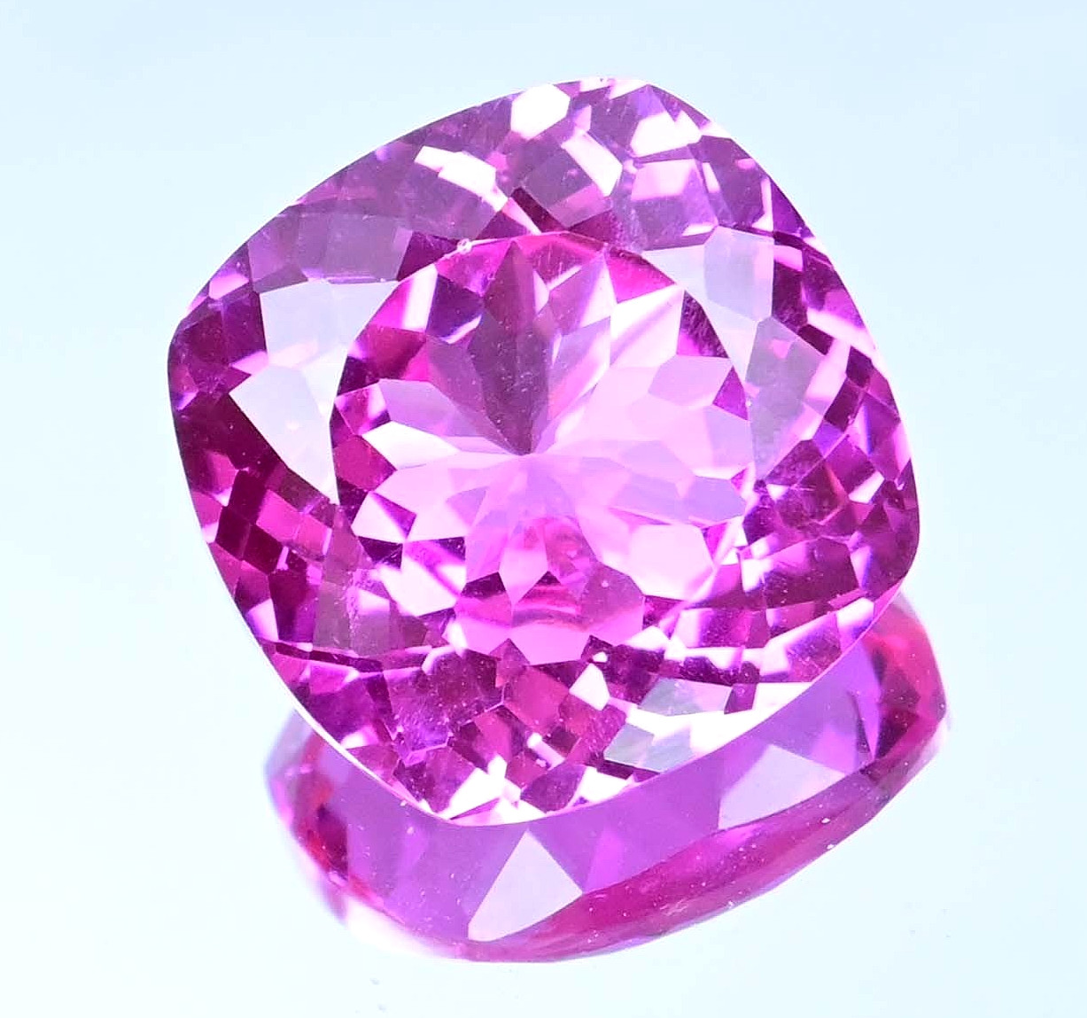 25.20 Ct Natural Mogok Pink Ruby Cushion Certified Flawless Loose Rare Gemstone