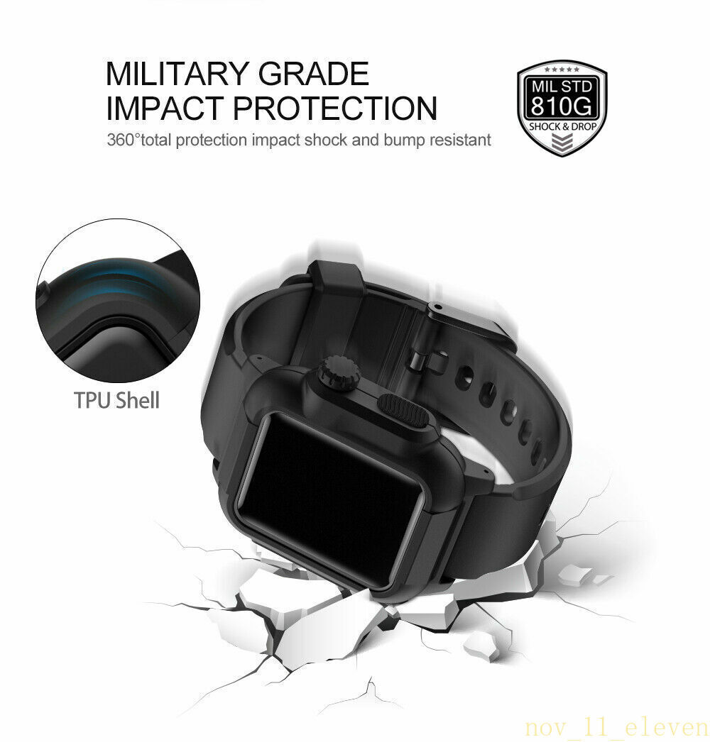 Waterproof Rugged Watch Band Case For Apple Series 9 8 7 6 5 4 3 SE 2 42 44/45mm