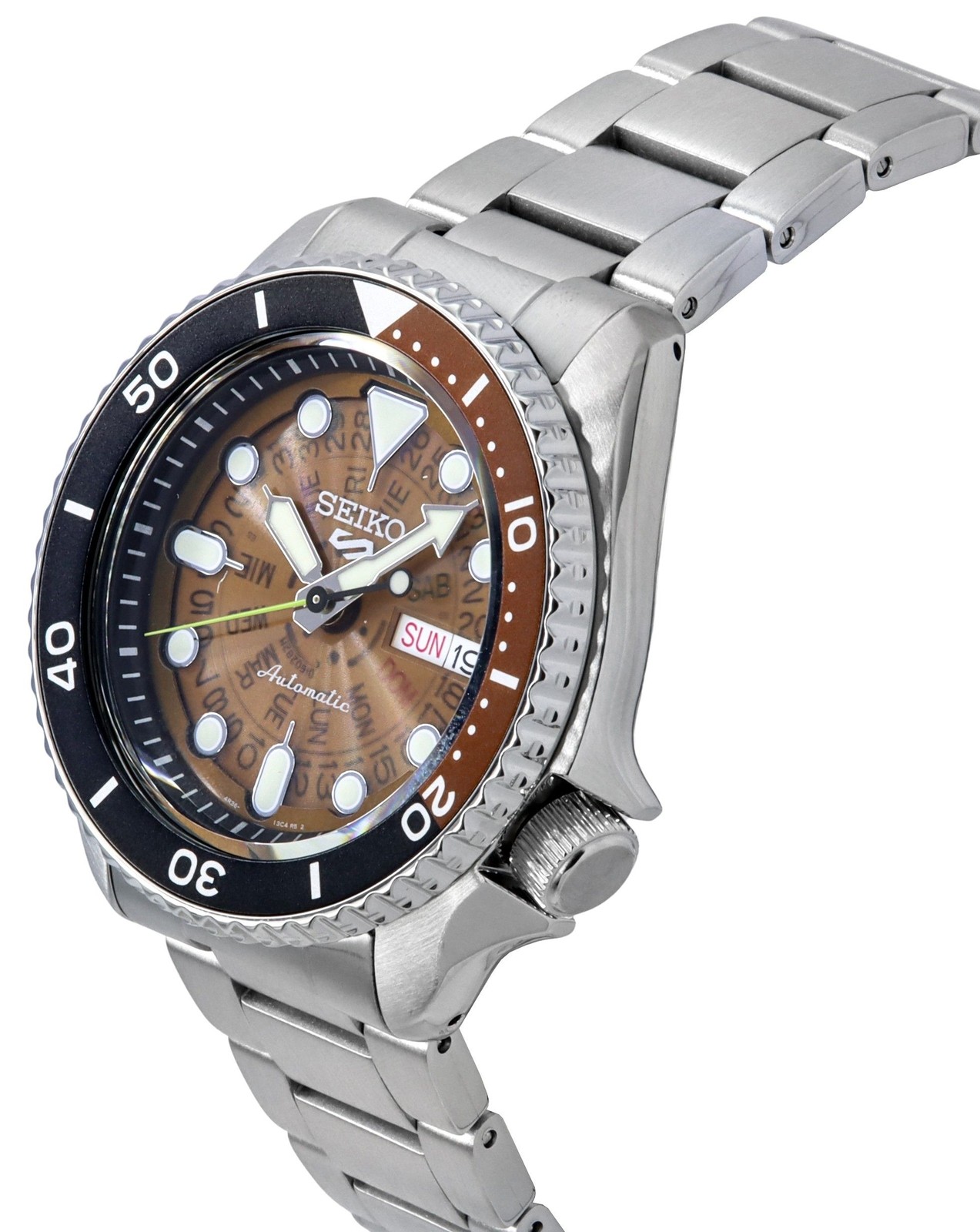Seiko 5 Sports Automatic Orange Dial Sports Stainless Steel SRPJ47K1 Men’s Watch