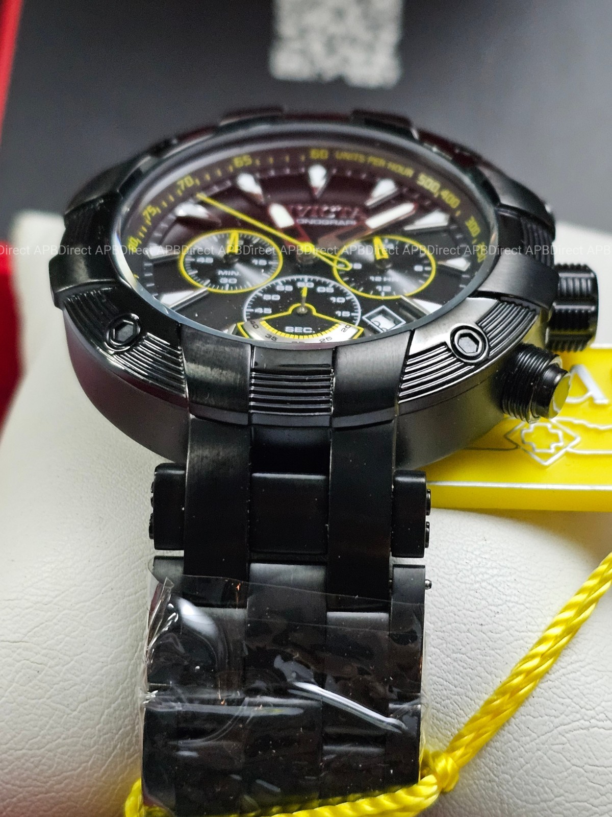 Invicta – SUBAQUA – Chronograph Black Yellow LUME Flame-Fusion Mens watch