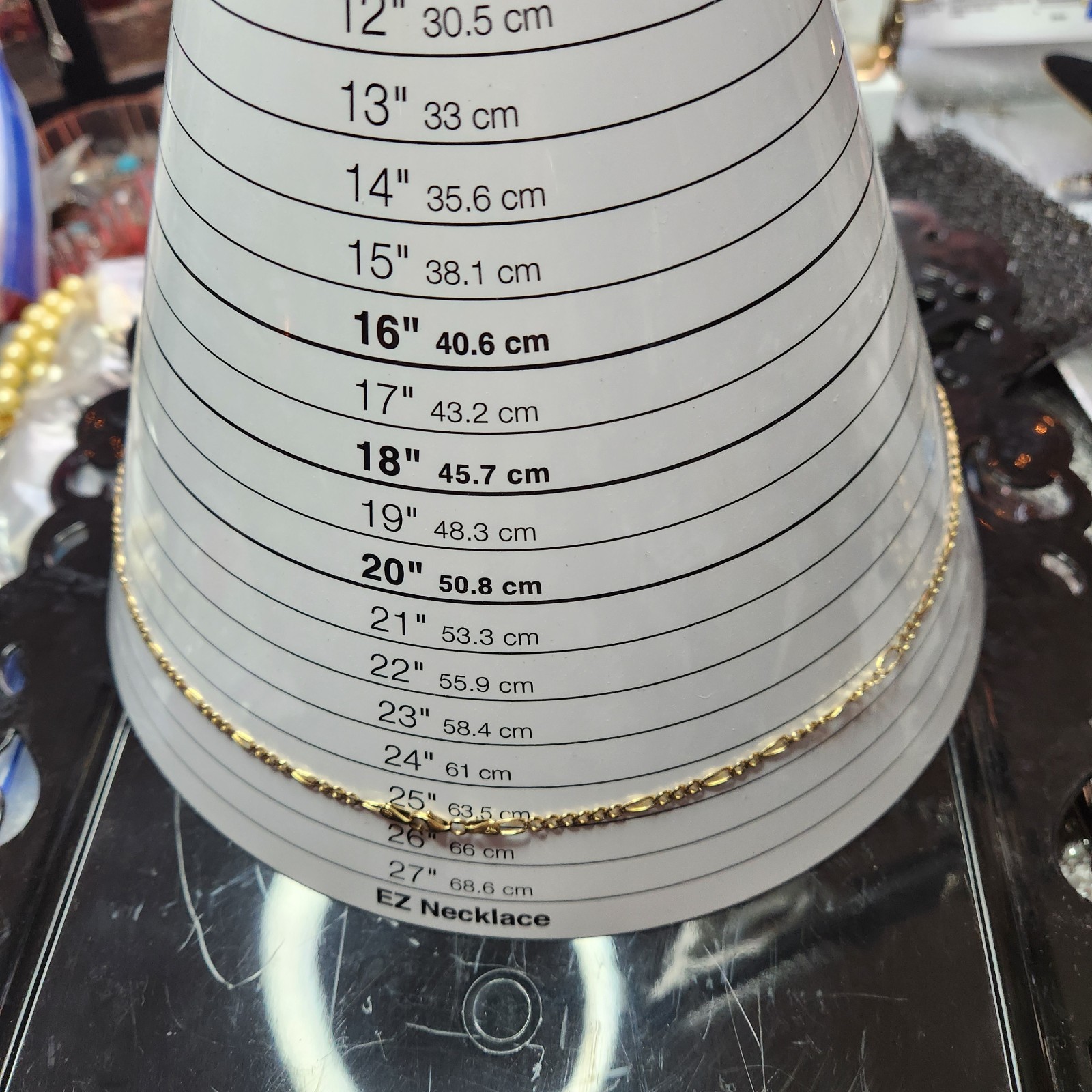 Vintage UnoAErre 10K Gold Diamond-Cut Figaro – 24″ Italink 7.41g – Italy 1 AR