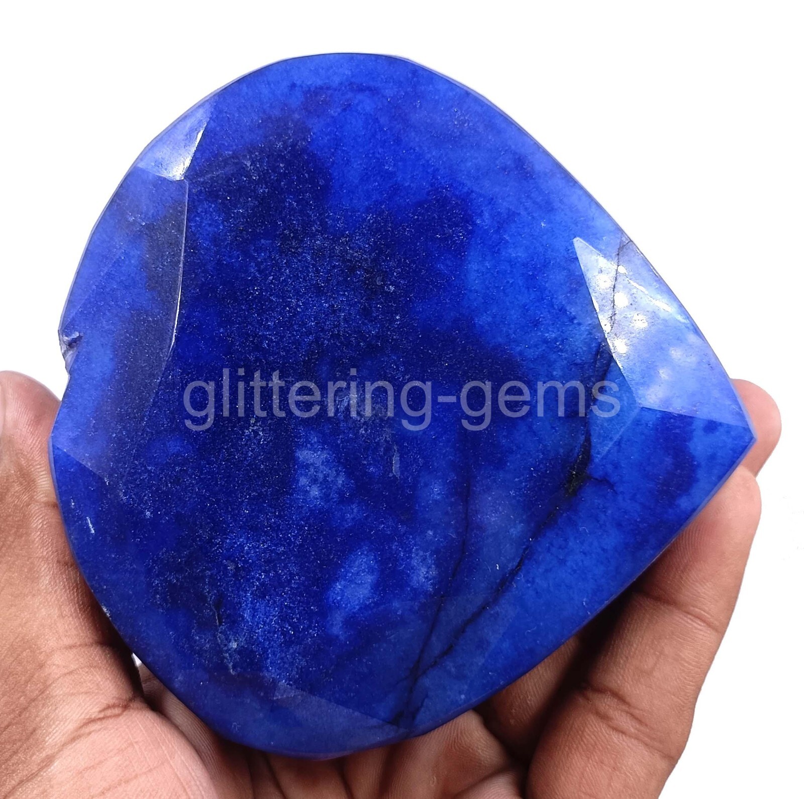 IGL 450.00 Ct Heart Cut African BIG Blue Sapphire Natural Loose Gemstone 5MSZ