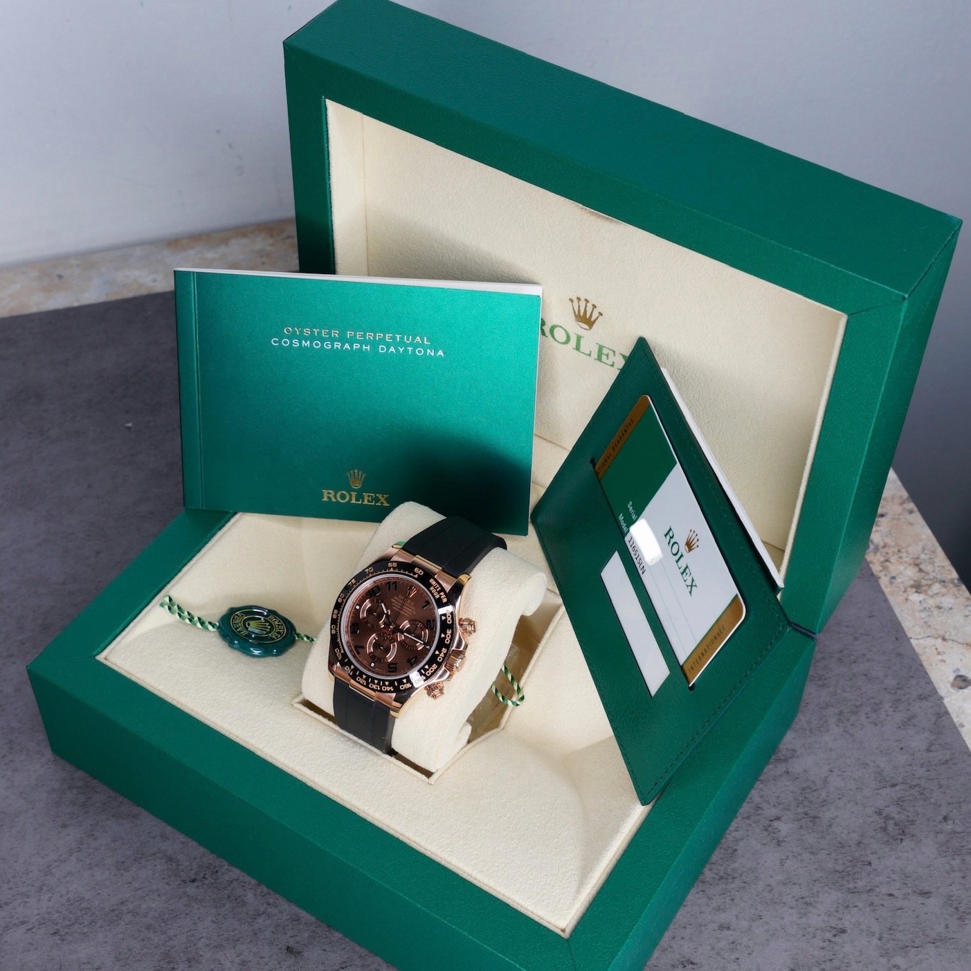 Rolex Daytona 116515LN CHOCO ARABIC Brown Arabic Dial Rose Gold Oysterflex 40mm