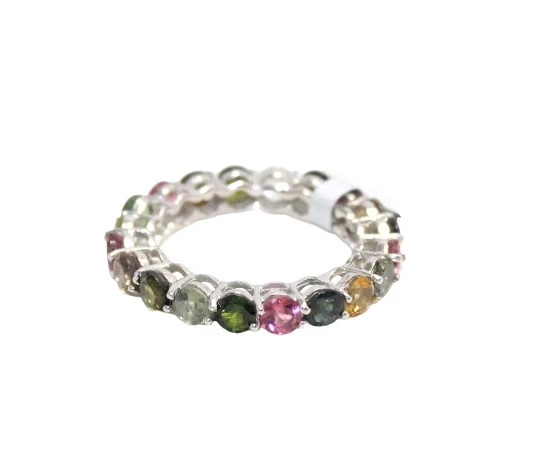 925 Sterling Silver Women Natural Tourmaline Gem Stone Gift