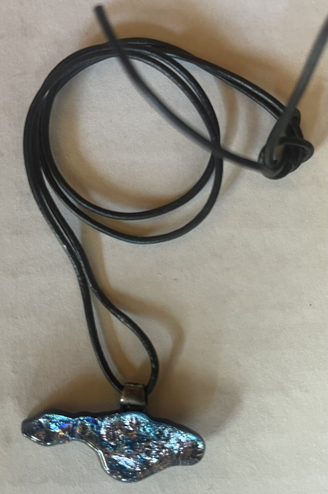 CATALINA ISLAND, OUTLINE OF ISLAND, ARTISAN NECKLACE, HANDMADE, NWOT
