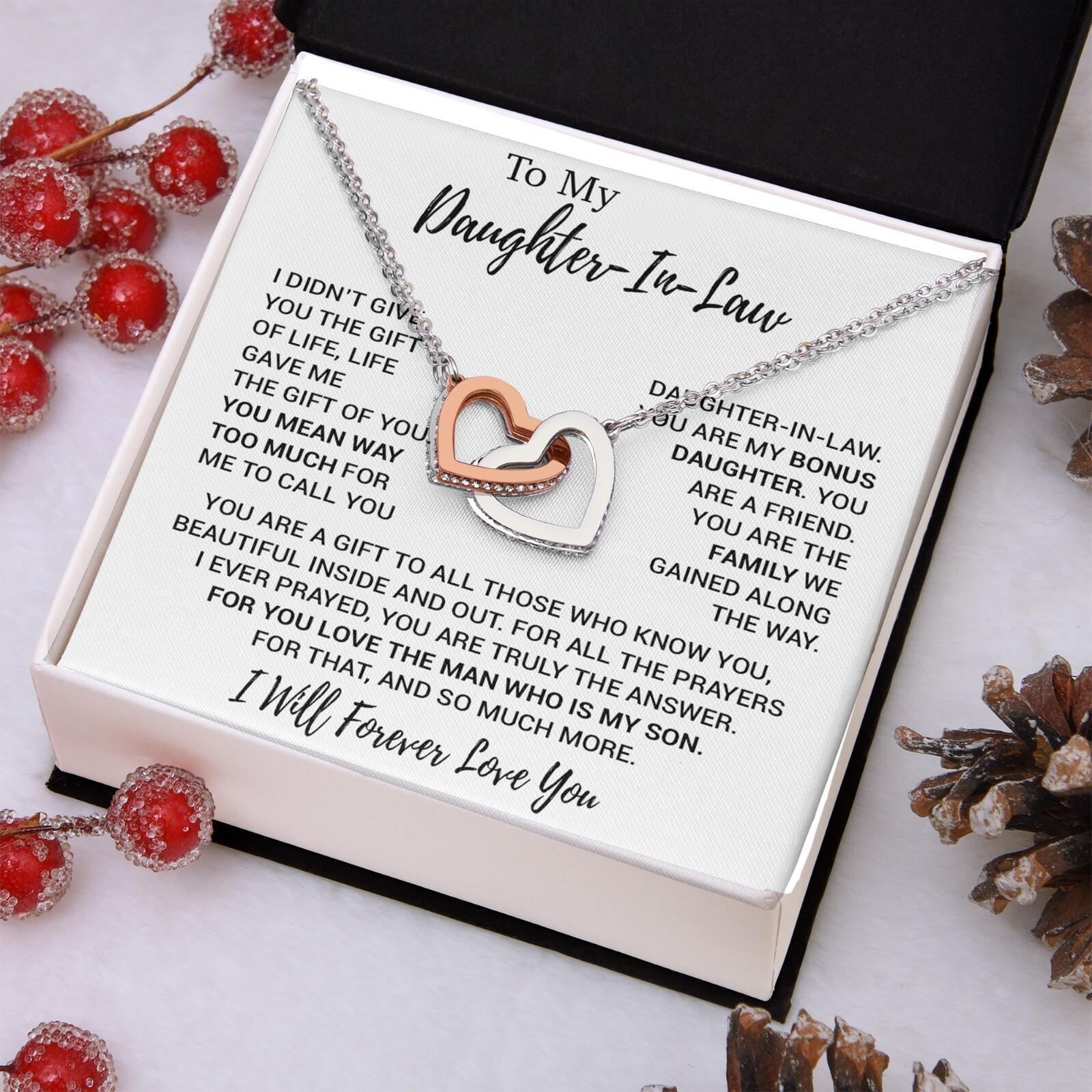 To My Daughter-In-Law Necklace, Gift For Daughter In Law, Daughter In Law Gift
