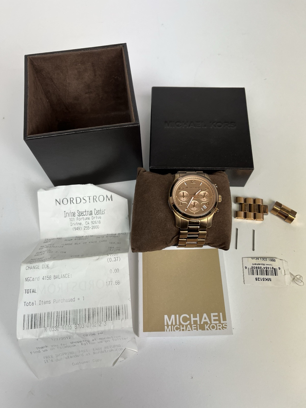 New Michael Kors MK5128 Runway Rose Gold Stainless Steel 38mm Women’s Watch