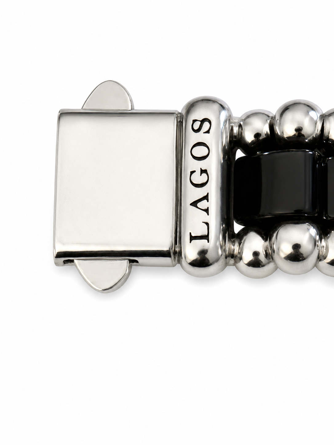 LAGOS Smart Caviar Black Ceramic Apple Watch Bracelet 38-45mm