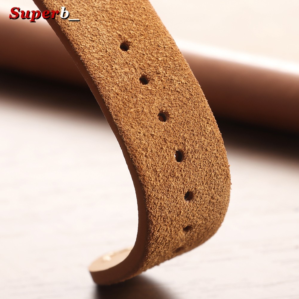 18 19 20 21 22 MM Soft Suede Leather Vintage Strap Watch Band Quick Release USA