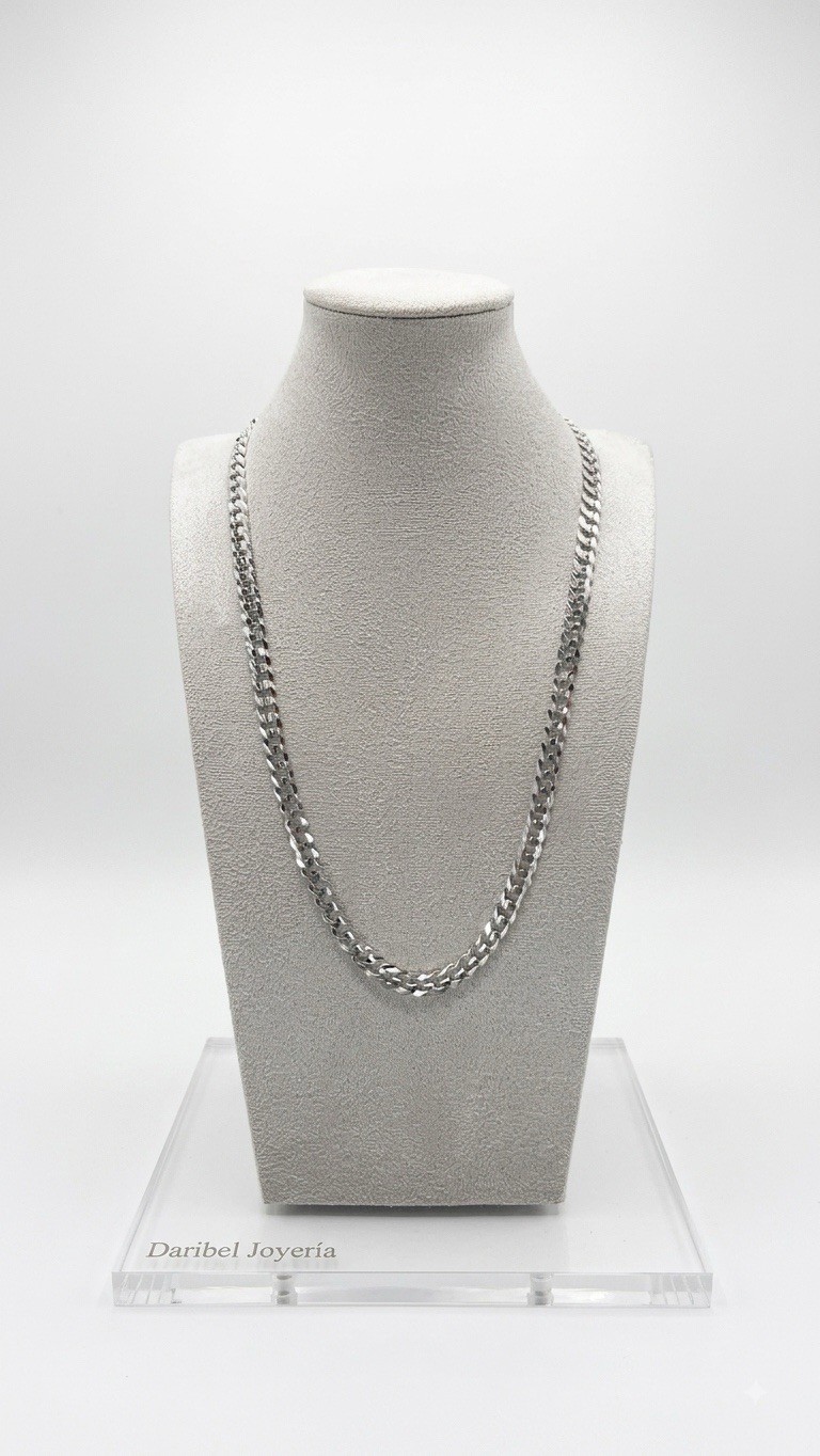 Cadena Cubana Hombre Plata .925 Taxco México 31g 22″ (56cm) 1/4″ Eslabón Ancho