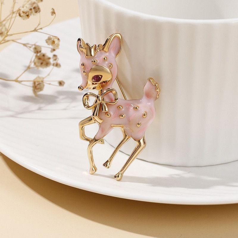 Pink Bow Brooch Women’s Coat Pin Fashion Accessory