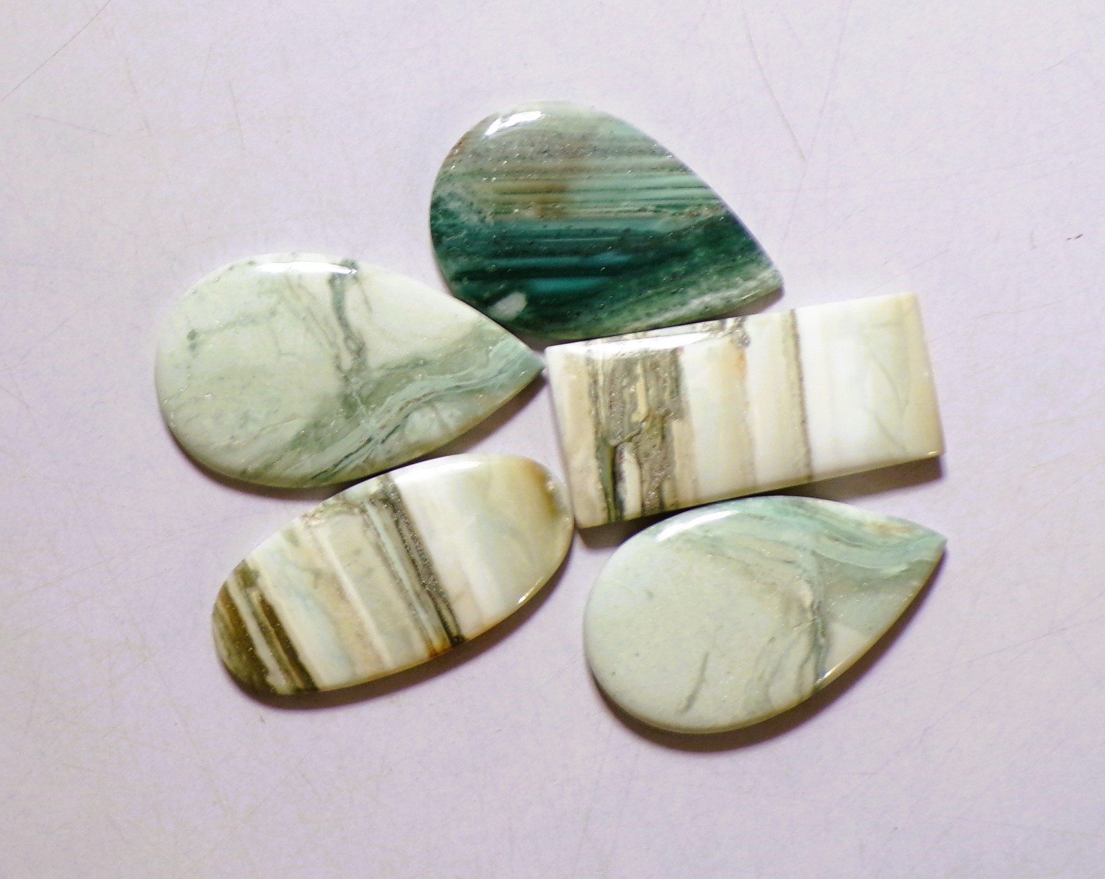 167.25 Cts Natural Saturn Chalcedony 05 Pcs Lot Cabochon Gemstone 09