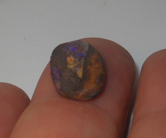 5ct Australian Boulder Opal cab blue hue 16.1mm x 10.8mm x 3.3mm