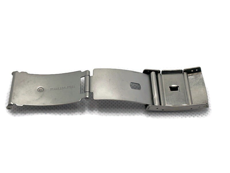 Stainless Steel Watch Strap Clasp, 3 Fold Side Press Release 16mm to 22mm