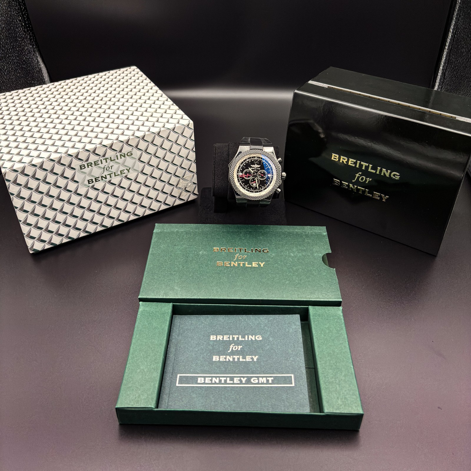 Breitling for Bentley GMT “Midnight Carbon” Tourneau Limited Edition (M47362)