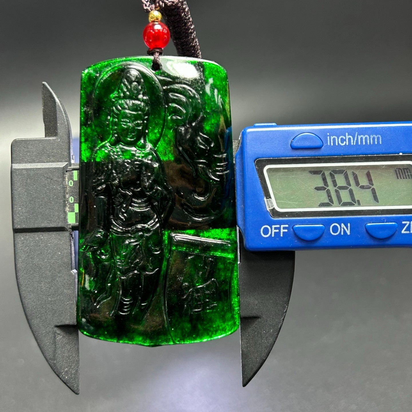 Natural ice green Burmese Jade Jadeite Carved Kwan-yin lucky Pendant&Necklaces