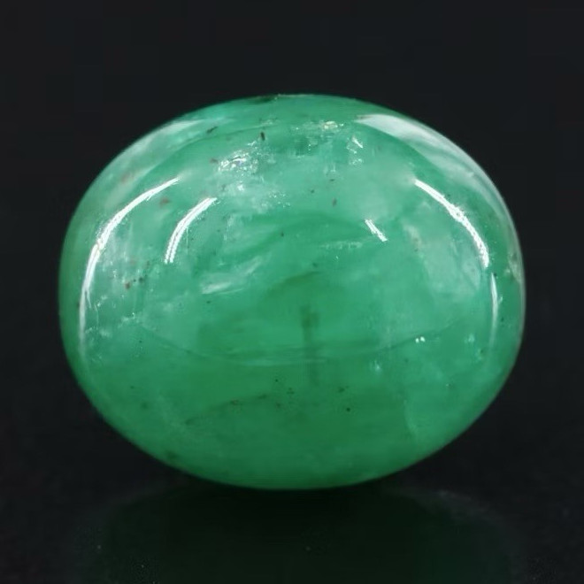 Zambian Emerald Cabochon Loose Gemstone Polished 6.11 ct