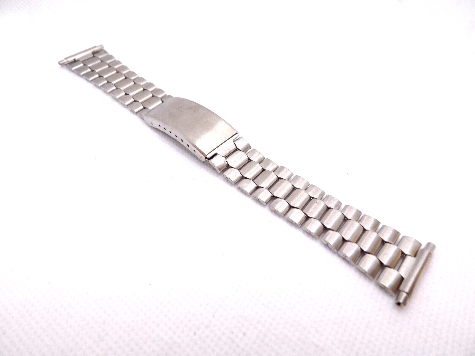 Vintage 1970s Space Age Coffin Link Watch Band Bracelet Adjustable 17~23 mm NOS