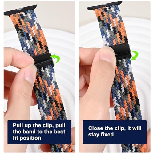 Magnetic Braided Loop Band 38mm/40mm/41mm/42mm(series 11/10) A-Starlight