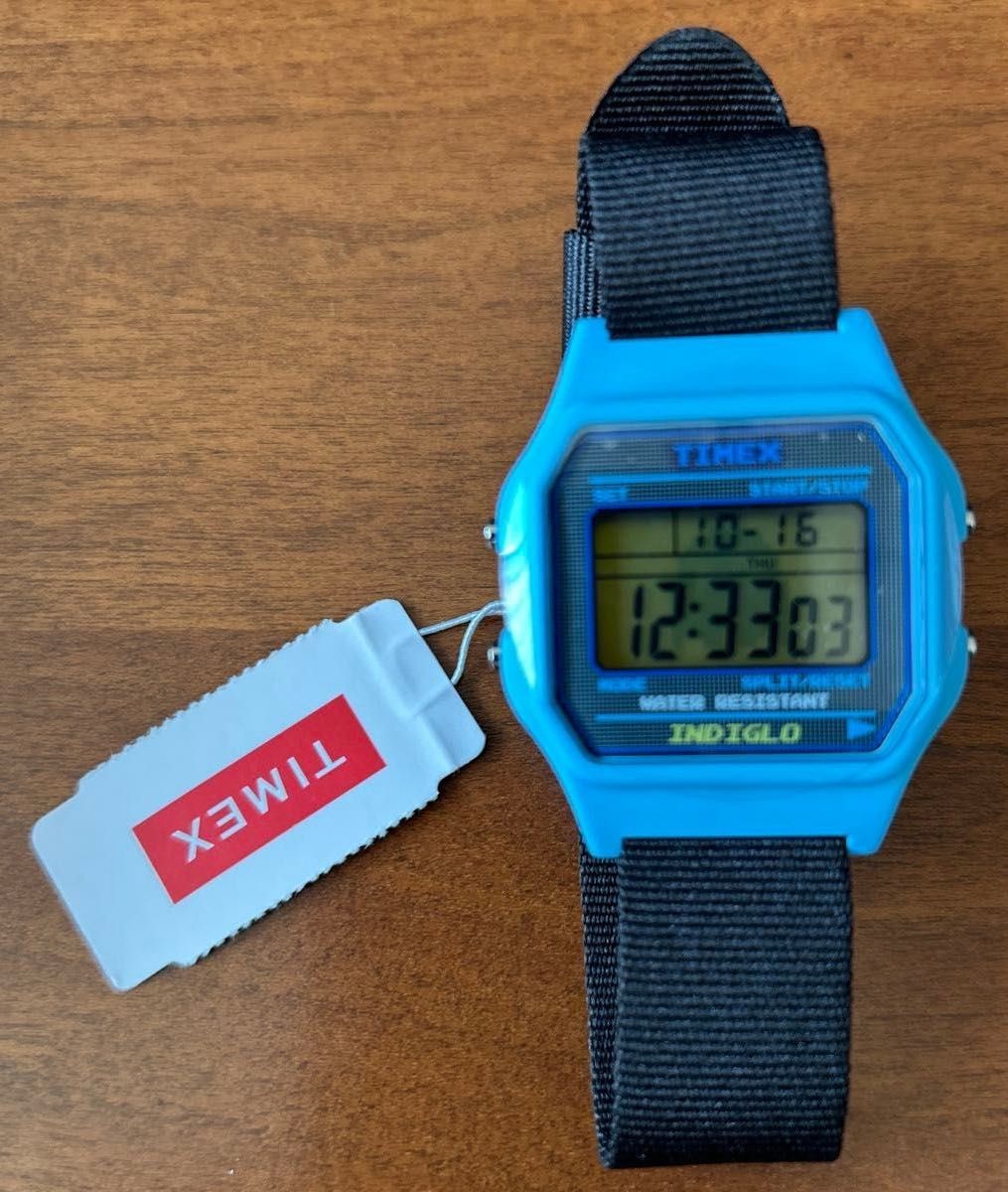 Timex Pac-Man TW2V94100 Digital Watch INDIGLO Blue with Ghost Plush Pouch Japan