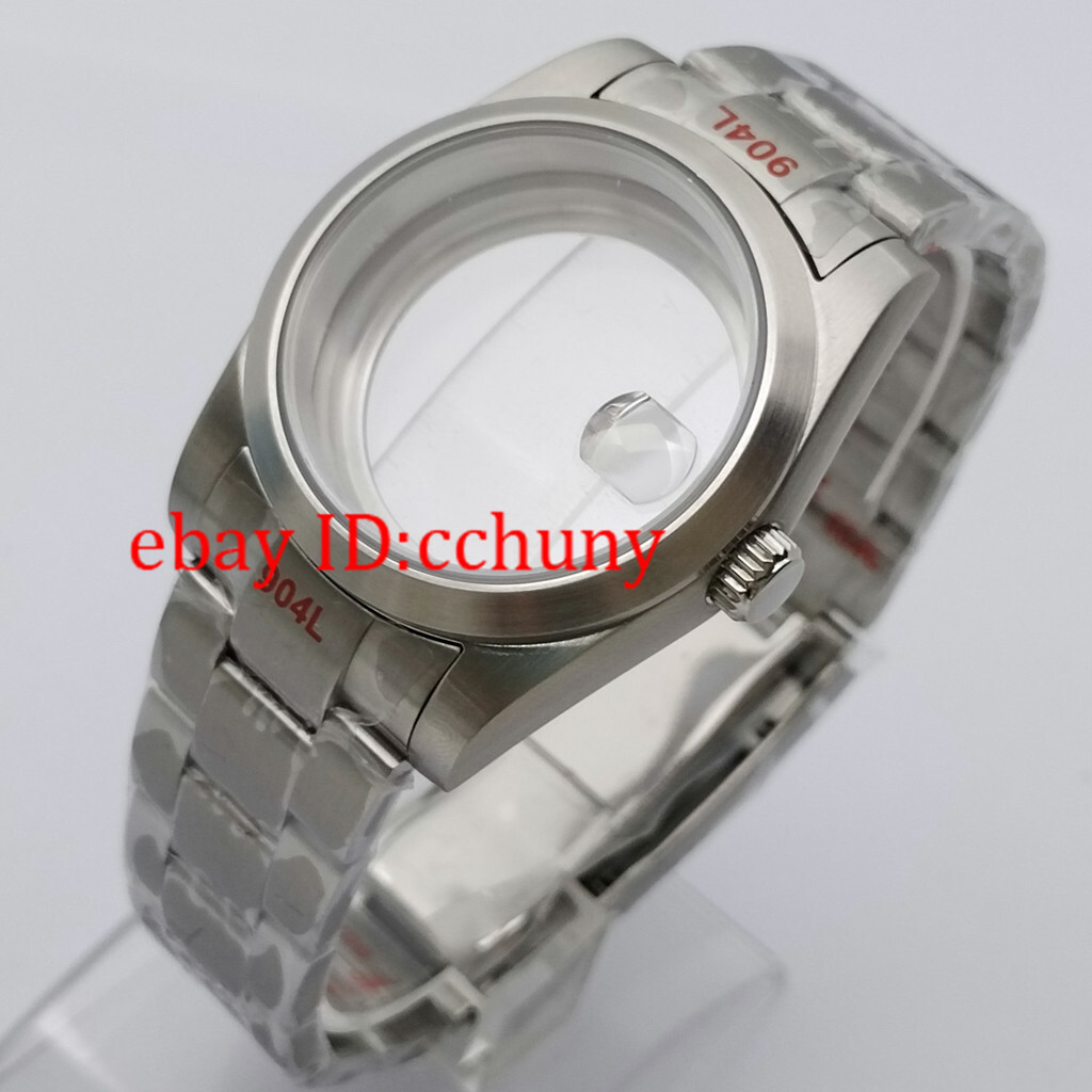 36mm sapphire crystal brushed Case glass back Fit NH35 NH36 movement