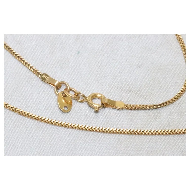 Vintage 22K Gold Foxtail Necklace
