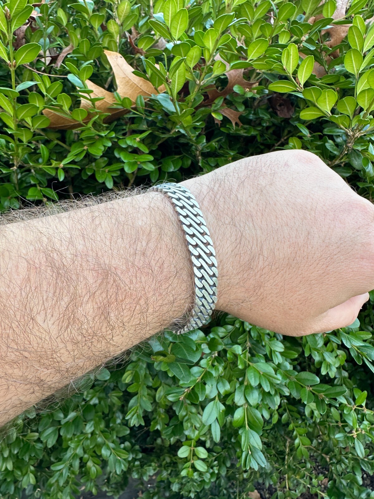 Custom Double Miami Cuban Figure Eight Link Bracelet 12mm Wide Real 925 Silver