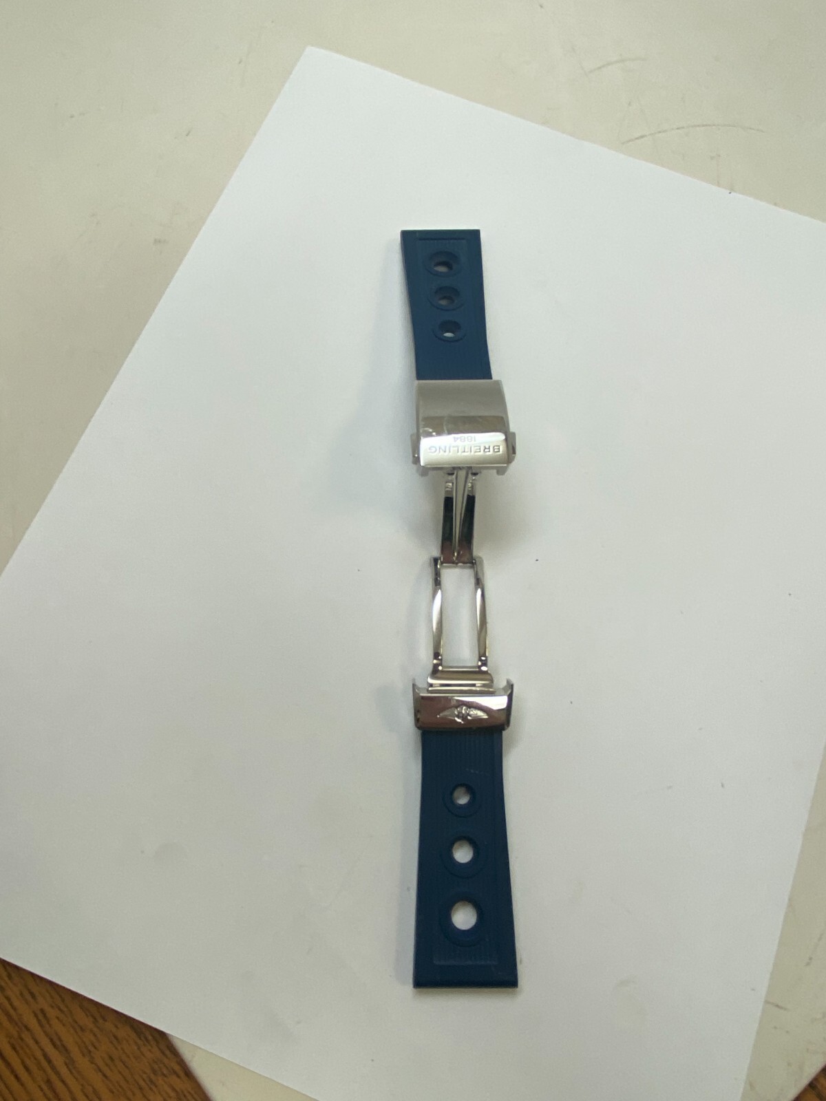 Breitling Ocean Racer Kautschuk Armband Blau PRELOVED! See pics- A12