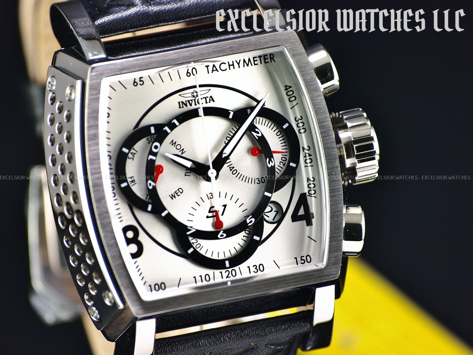 NEW Invicta Men 48mm S1 Rally SWISS Z60 Chrono SILVER DIAL Stainless St. Watch