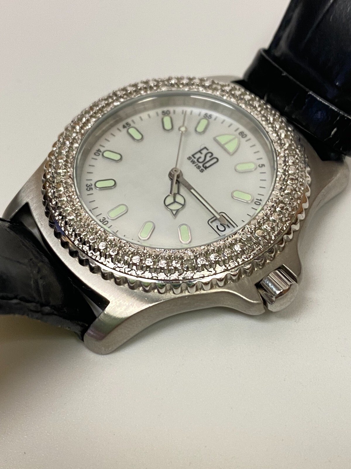 Watch ESQ SWISS E5210 Diamonds Bezel (12pc) New Battery