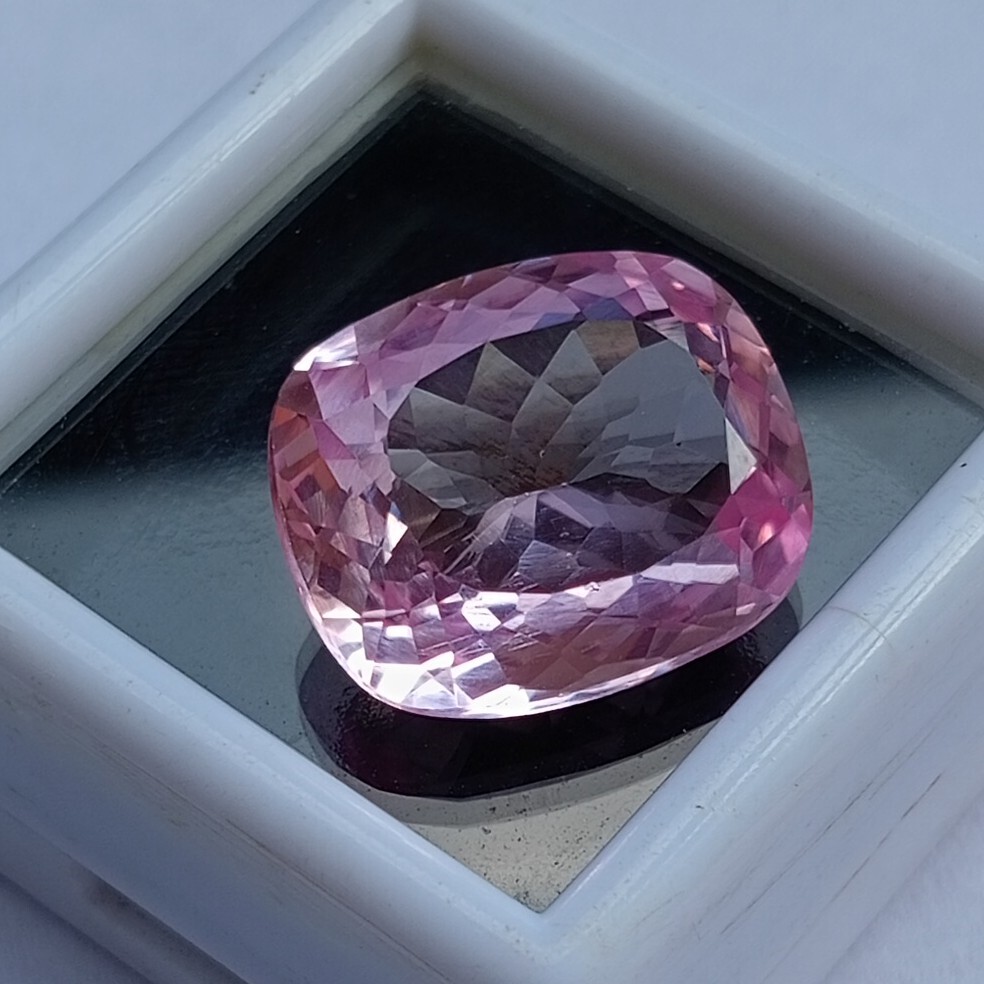 Pink Sapphire Natural Cushion Cut 12+ Ct Loose Gemstone For Necklace Making