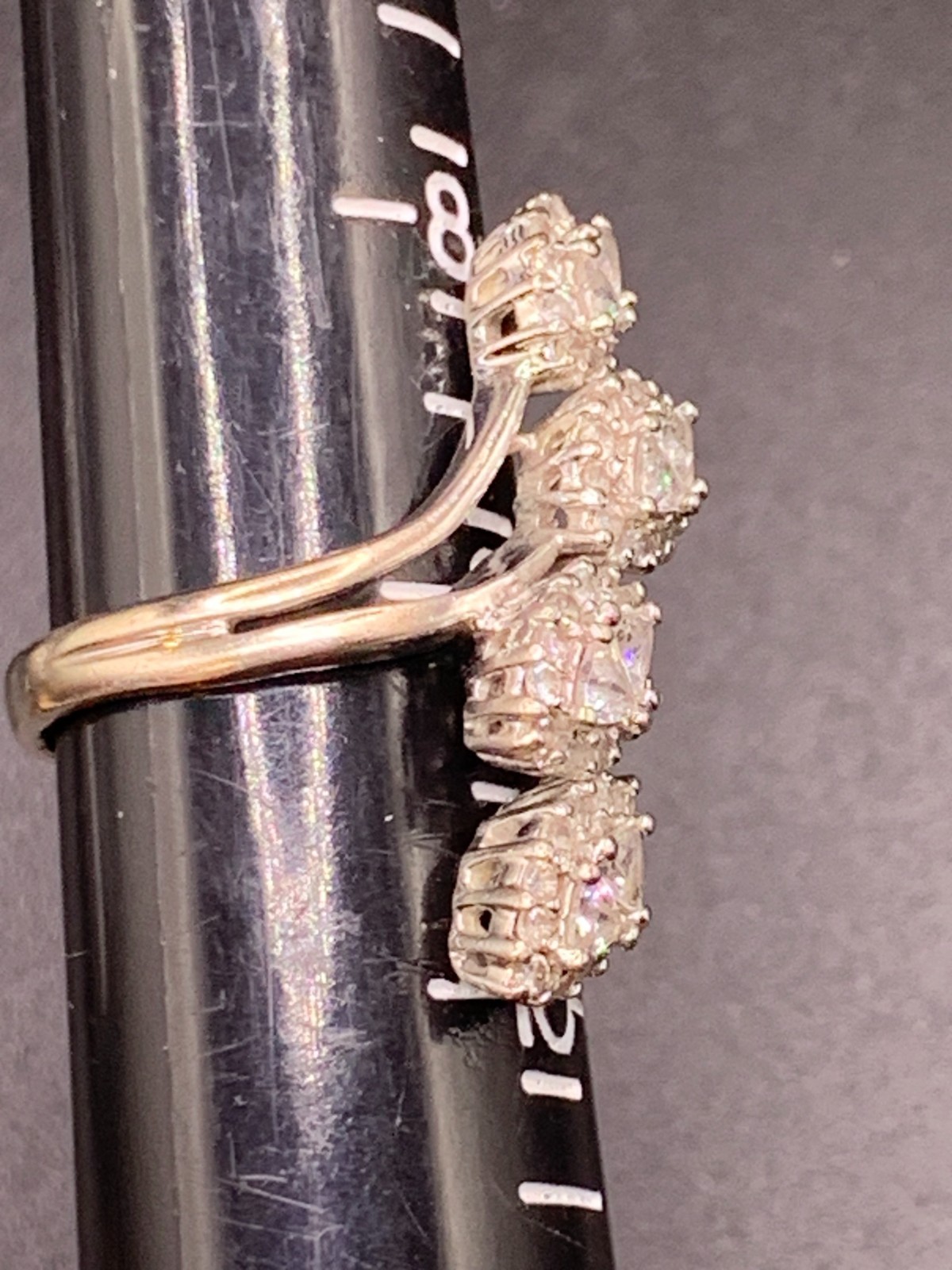 Vintage sterling silver large statement cocktail wrap ring size 9