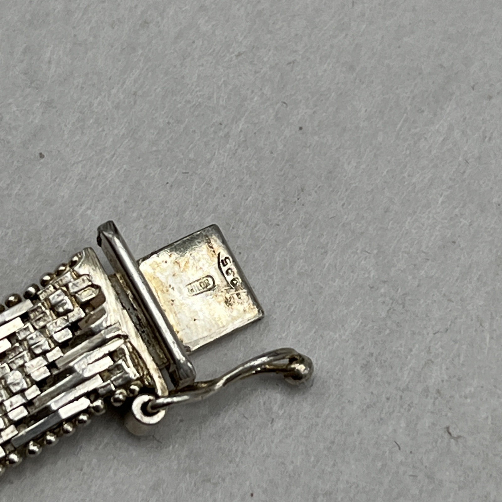 Vintage Riccio Sterling Silver Bracelet 7.5″ Long 24.9g 9.7mm Wide