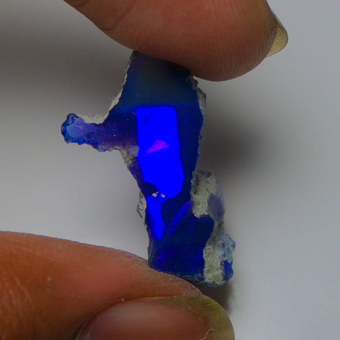 Blue Ethiopian Opal Rough 6.45 cts Smoked Black Opal Raw, Fire Opal