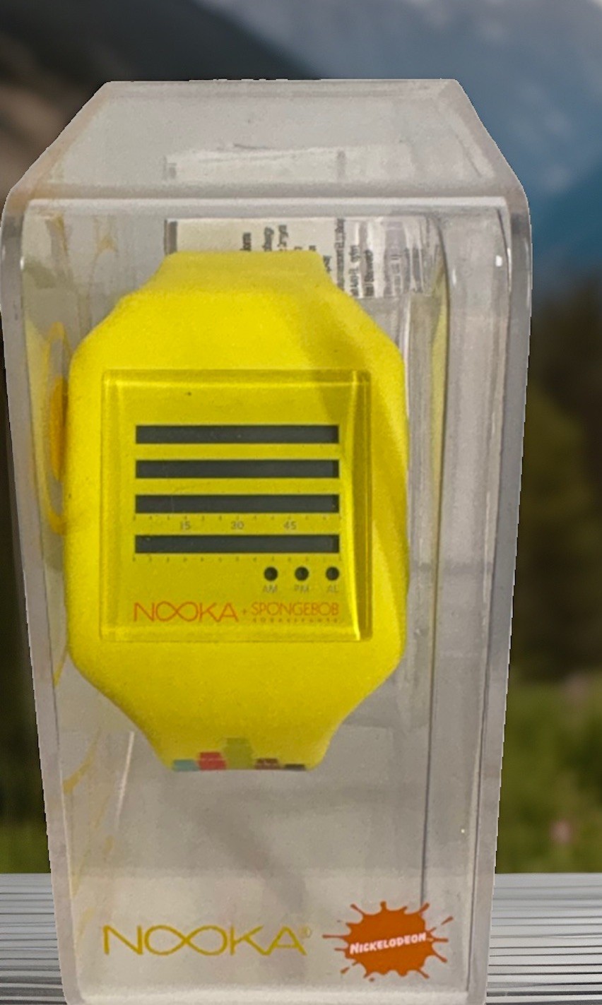 2009 Nooka SpongeBob Squarepants Zen-V Digital Watch- New/Open Box