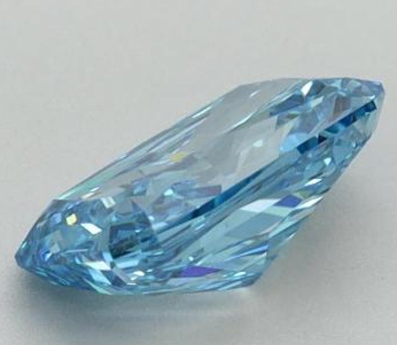 CERTIFIED 1.05 Ct Natural blue Diamond Radiant Cut LOOSE VVS1/ 6.5 mm