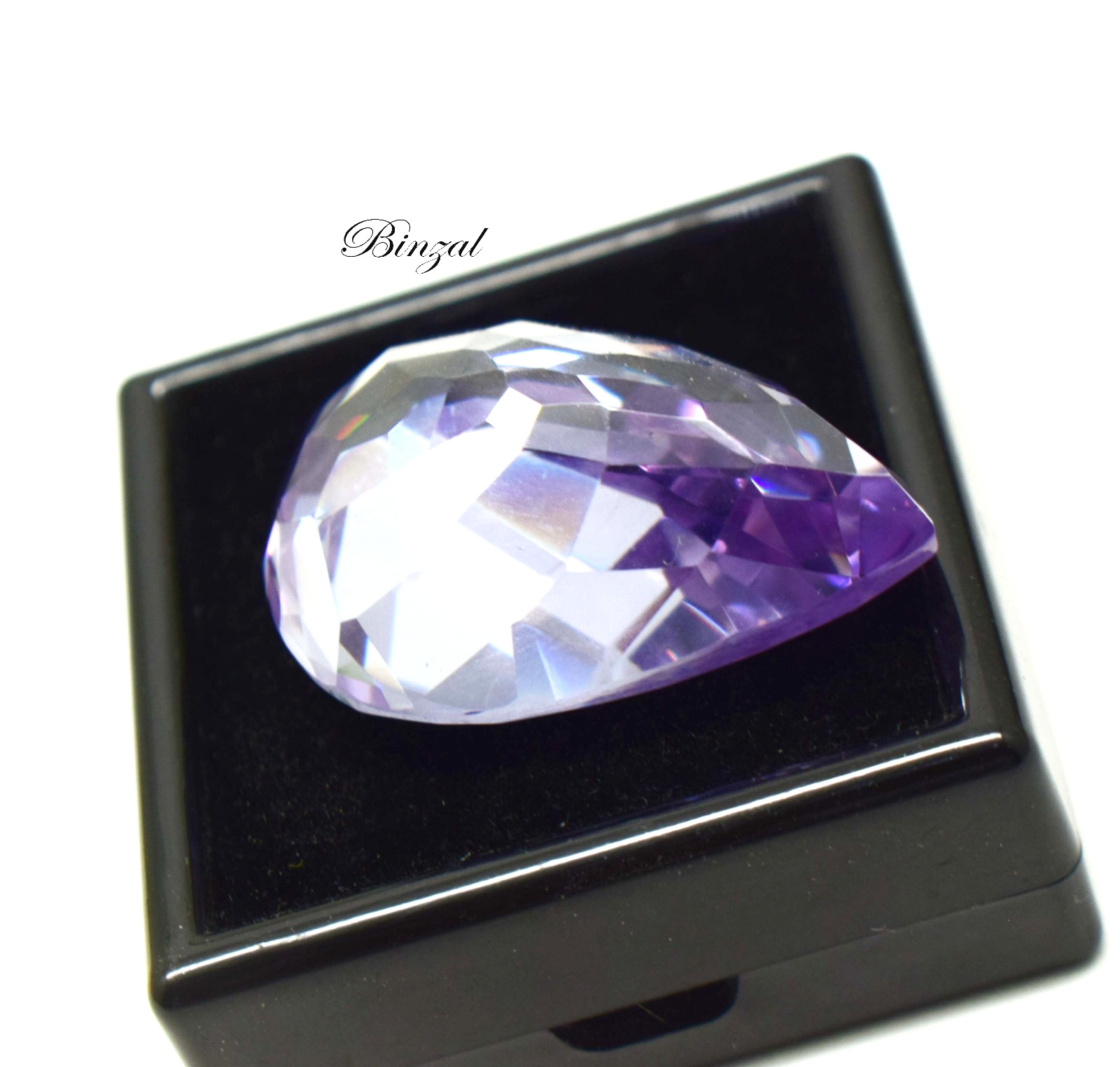 124Ct Color Change Alexandrite Pear Cut 32x22x13mm Purple to Blue Loose Gemstone