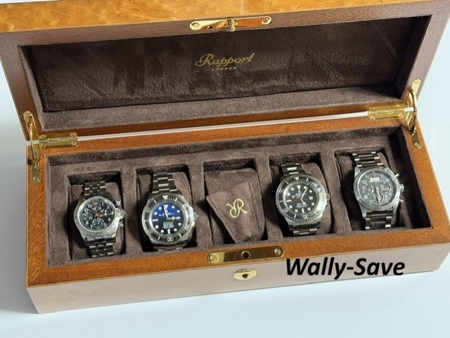 Rapport London Heritage Five Watch Burr Walnut Gorgeous Luxury Box