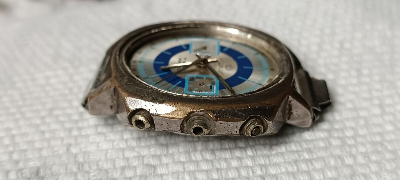 VINTAGE VALJOUX 7733 MANUAL WIND CHRONOGRAPH SWISS WATCH FOR REPAIR OR PARTS