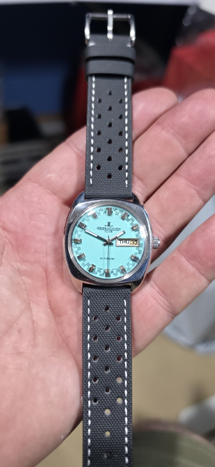 Vintage Jaeger-LeCoultre Club Tiff-Blue Dial Original 1916ETA Swiss Movement