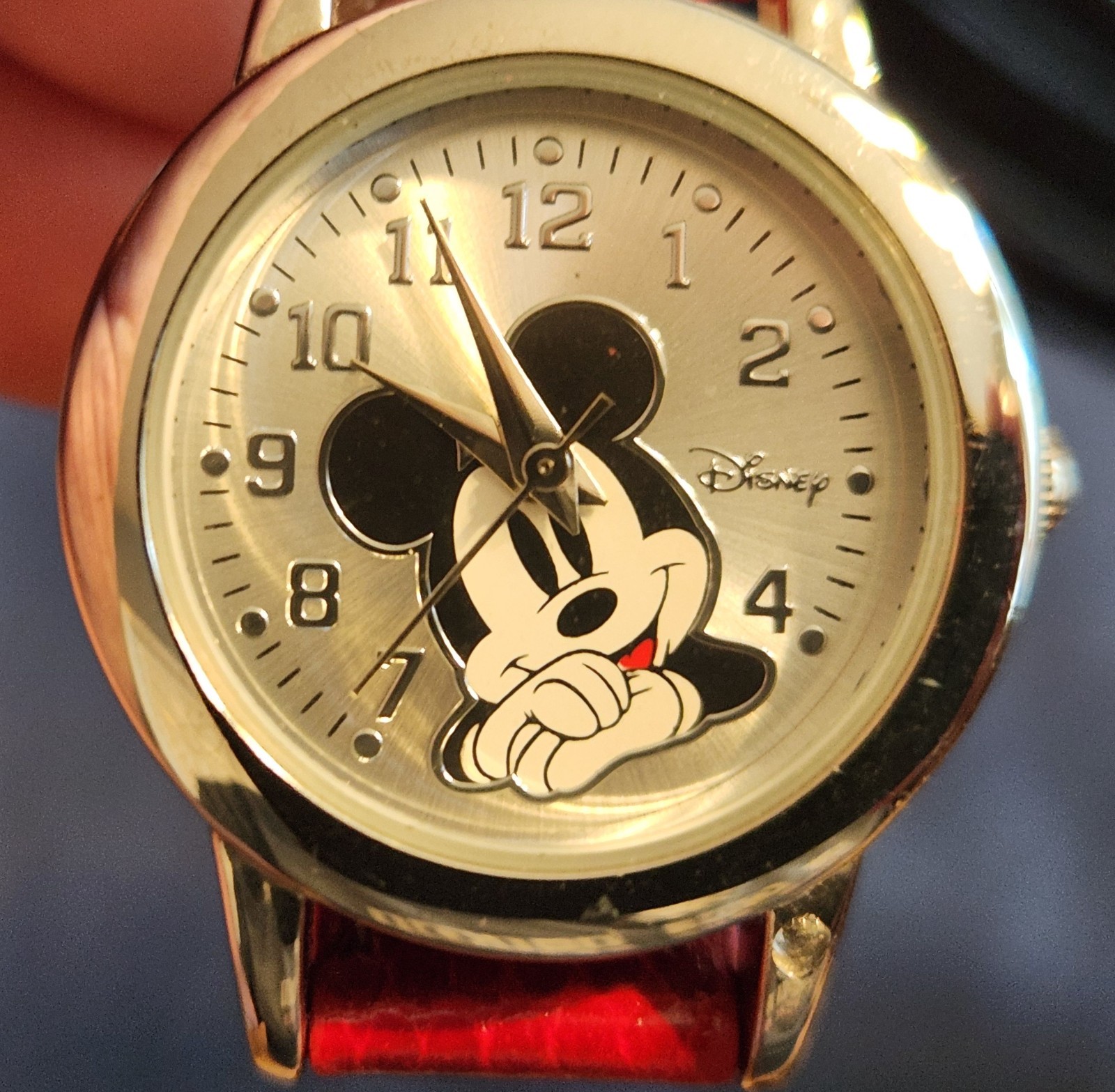 Accutime DISNEY Mickey Mouse Watch w/Red Band