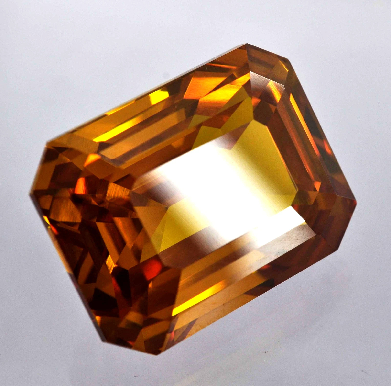Dark Yellow Zircon Emerald 108+ Ct Cambodian Natural Certified Loose Gemstone
